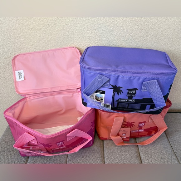 Trader Joe’s Mini Insulated Cooler Bags — Light Pink, Purple, & Peach (3 Total) - Picture 4 of 13